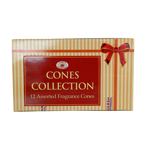 DARSHAN Incense Cones Collection | 12 Assorted Frangrance Cones / 12 Pkts x 10 cones
