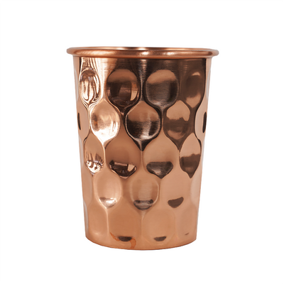 Copper | Diamond Water Glass l แก้วน้ำทองแดง ลายไดมอนด์