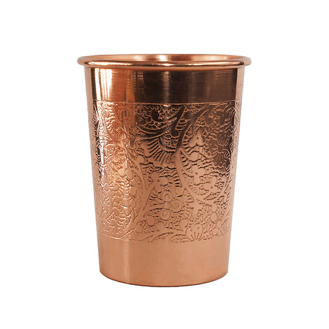 Copper | Engraved Water Glass - 0