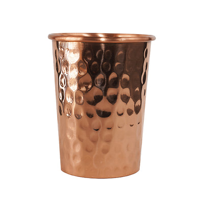 Copper | Hammered Water Glass แก้วน้ำทองแดง ลายตอก