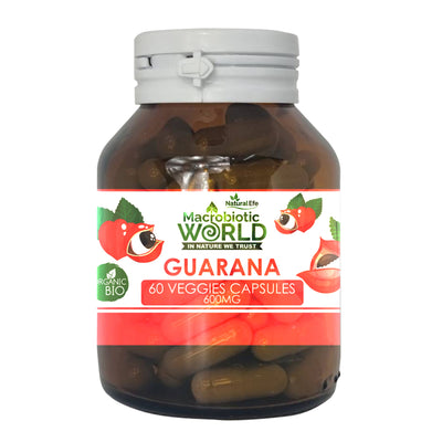 Organic/Bio Guarana 60 Veggies Capsules 600mg / ผงกัวลานาแคปซูล