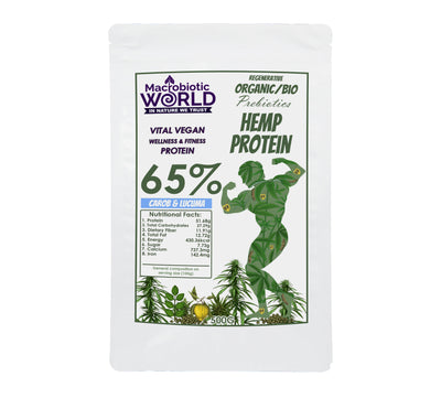 Organic-Bio Hemp Protein 65% with Carob and Lucuma