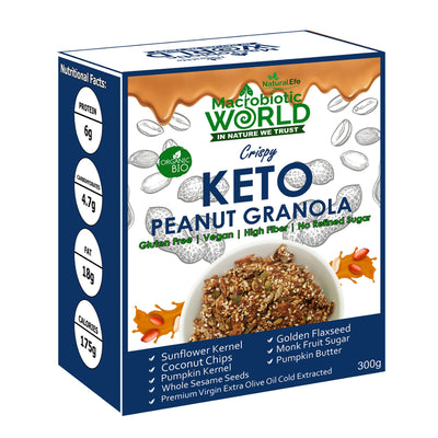 Organic-Bio Granola | Keto Peanut คีโตถั่วพีกราโนล่า 300g