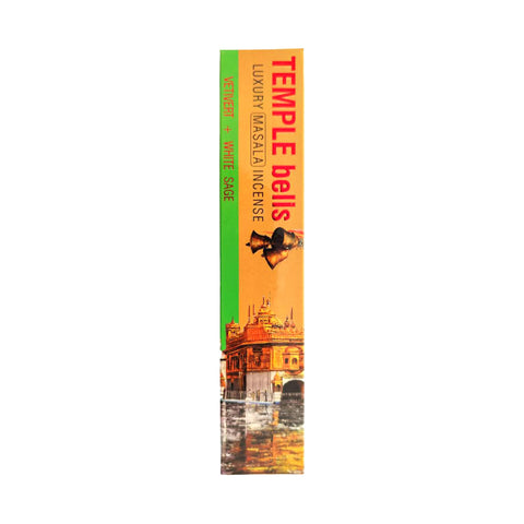 Indian incense sticks - NAMASTE TEMPLE Bells - Vetivert & White Sage | ธูปหอม 15g