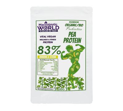 Organic / Bio Pea Protein 83% with Banana and Stevia
