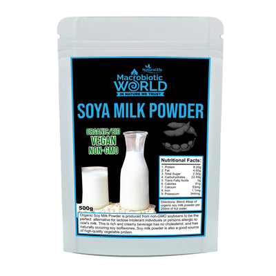 Organic/Bio Soya Milk Powder ผงโปรตีนถั่วเหลือง 500g