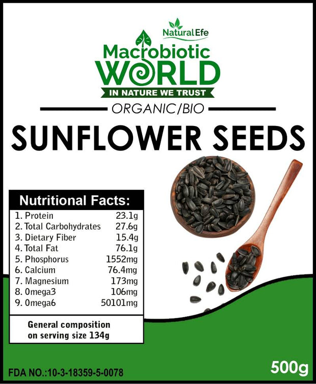 Organic-Bio Sunflower Seeds เมล็ดทานตะวัน กะเทาะเปลือก