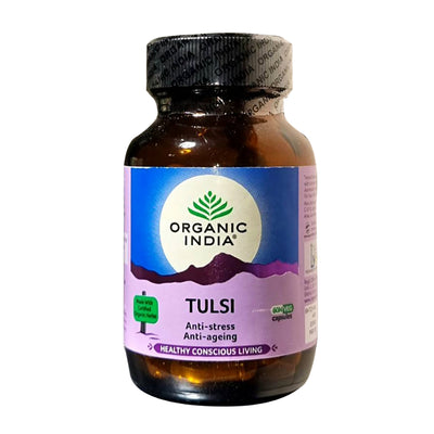 Organic India Tulsi - Anti-stress and Anti-ageing | 60 Capsules