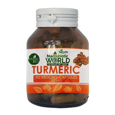 Organic/Bio Turmeric 90 Veggies Capsules 500mg / ผงขมิ้นชันแคปซูล