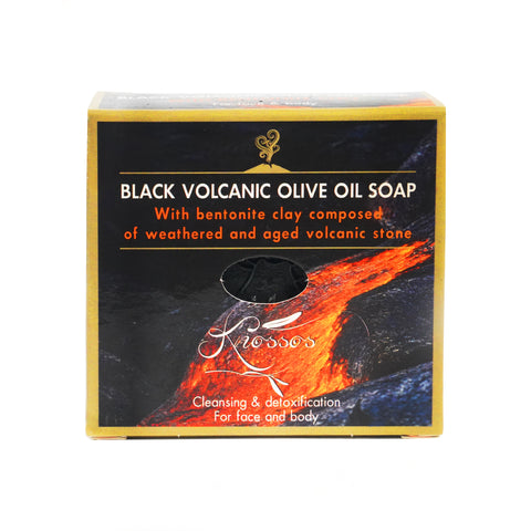 Black Volcanic Olive Oil Soap with Bentonite Clay 120g