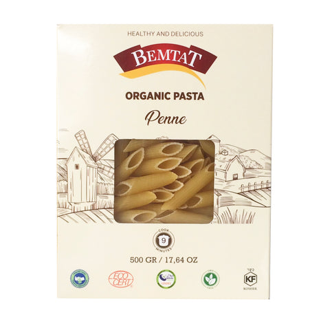 Organic/BIO | BEMTAT Organic Pasta - Penne | เบมเทต ออแกนนิคพาสต้า เพนนี 500g