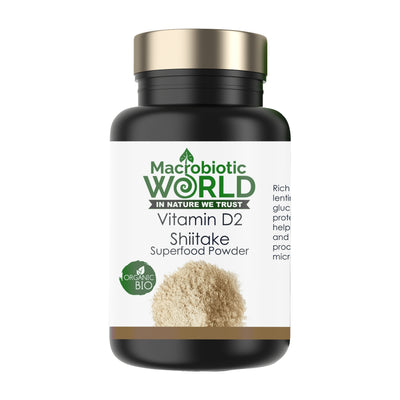Organic-Bio Vitamin D2 Shiitake Mushroom Powder | ผงเห็ดชิตาเกะ